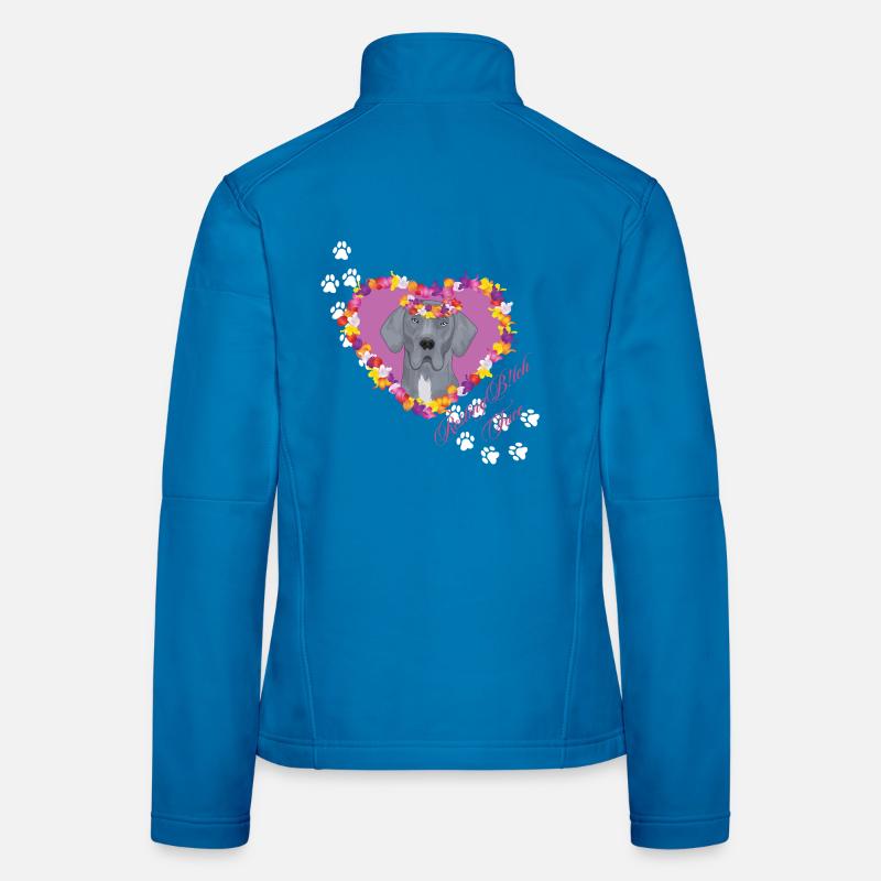 Ruhende Dogge - Frauen Softshelljacke - Lichtblau