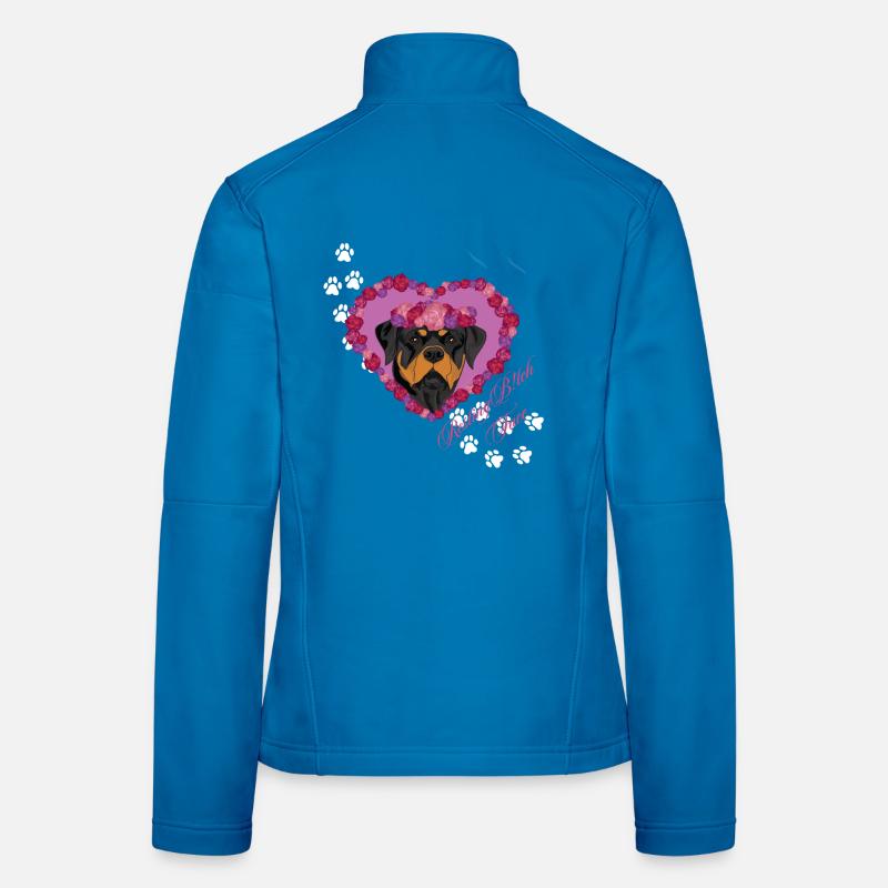 Resting B!tch Face Rottweiler - Women's Softshell Jacket - light blue