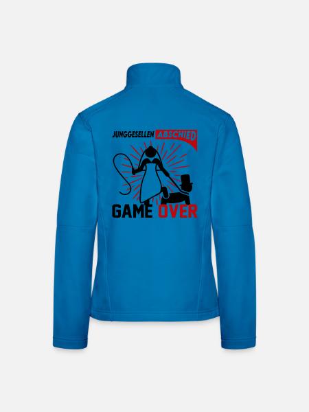 Junggesellenabschied Game Over Mann Frau Party - Frauen Softshelljacke - Lichtblau - Hinten