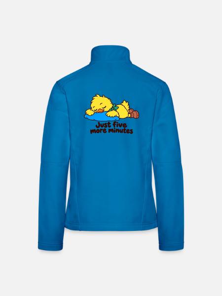 Sleepy Duck – Nur noch fünf Minuten - Frauen Softshelljacke - Lichtblau - Hinten