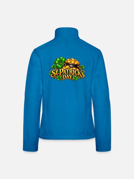 St Patrick's Tag Goldtopf Kleeblatt - Frauen Softshelljacke - Lichtblau