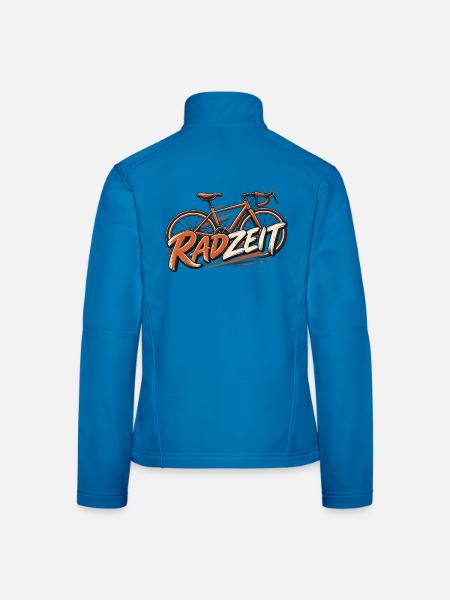 Radfahren Retro Fahrradmotiv Zeitlose Geschenkidee - Frauen Softshelljacke - Lichtblau - Hinten