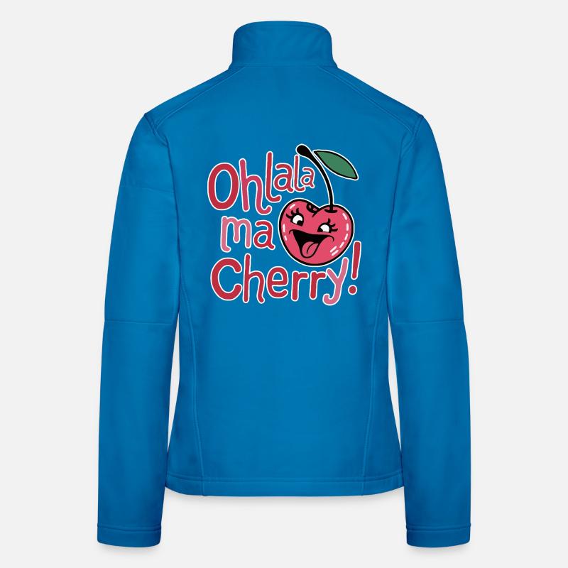 Ohlala Ma Kirsche Design Niedliches Mädchen Kirsche Frauen Softshelljacke