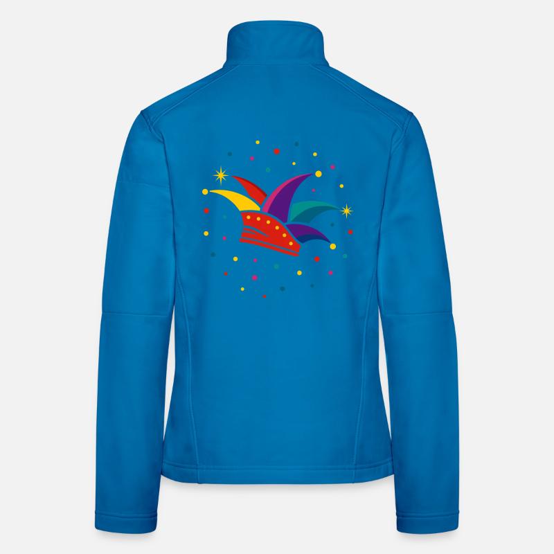 Narrenkappe mit Konfetti – Karneval & Fasching Frauen Softshelljacke