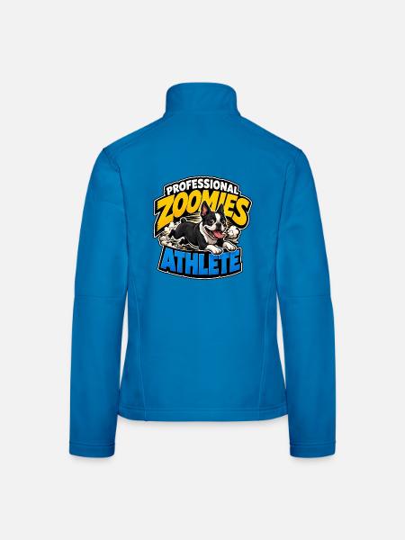 Boston Terrier - Frauen Softshelljacke - Lichtblau - Hinten