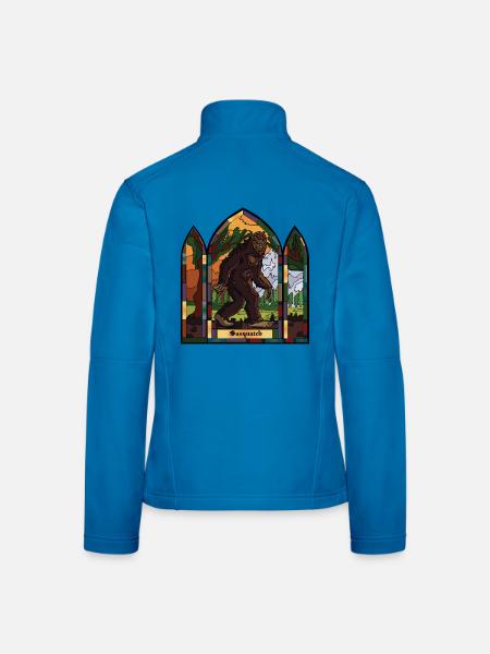 Sasquatch Buntglasfenster - Frauen Softshelljacke - Lichtblau - Hinten
