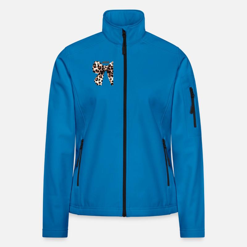 Arc Be Wild Leopard - Veste en tissu softshell Femme - bleu clair