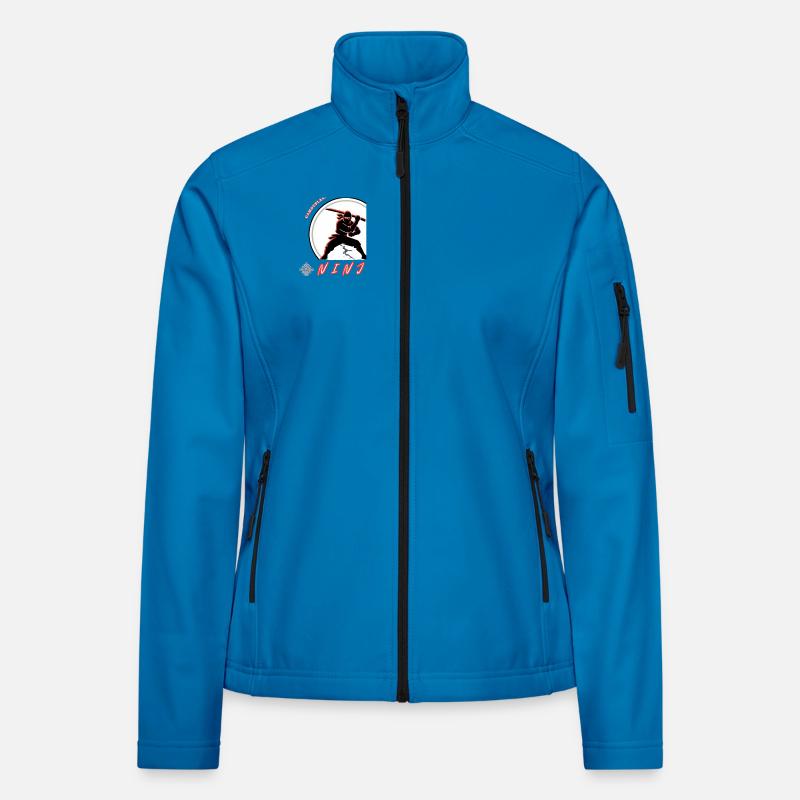 Emblème du Guerrier Ninja – Conception des arts martiaux Veste en tissu softshell Femme