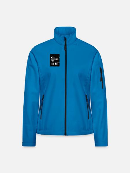 Ping Not Fine Tech-Meme - Frauen Softshelljacke - Lichtblau - Vorne
