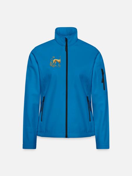 Free the Galgo - Embroidery Nr01 - Women's Softshell Jacket - light blue - Front