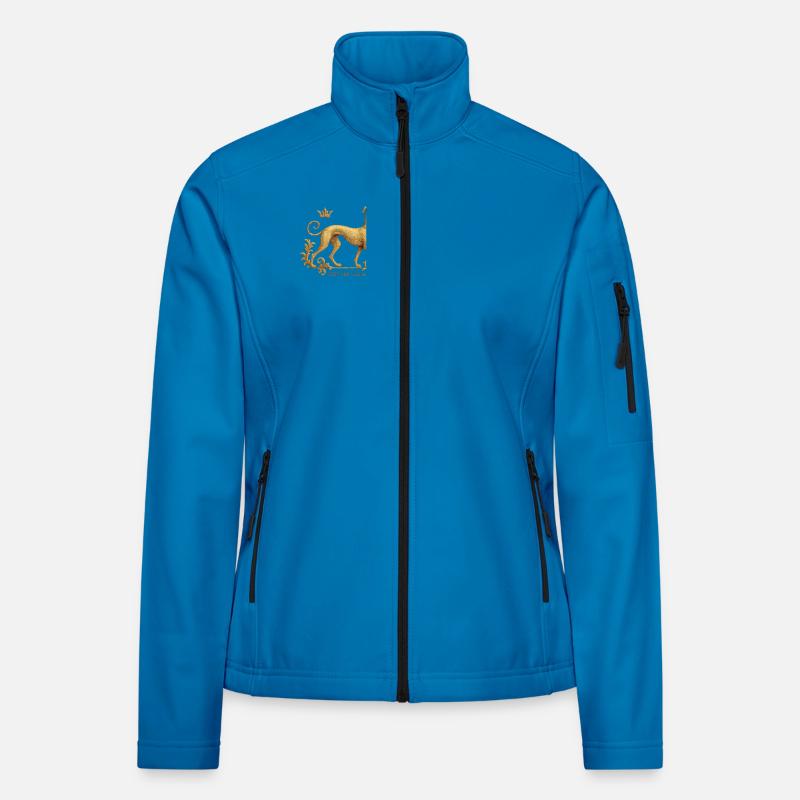 Free the Galgo - Embroidery Nr01 - Frauen Softshelljacke - Lichtblau
