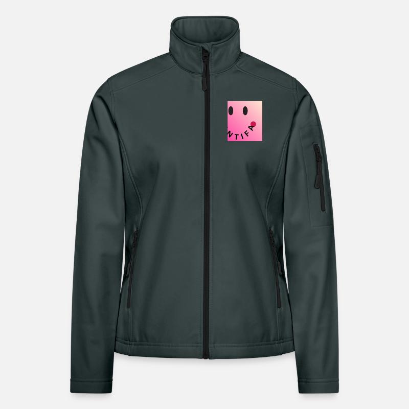 Friendly Antifa Pink | Faute de frappe de Gradient Smile Veste en tissu softshell Femme