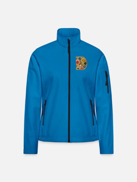 Kulturteller-Petrischalen-Tee - Frauen Softshelljacke - Lichtblau - Vorne