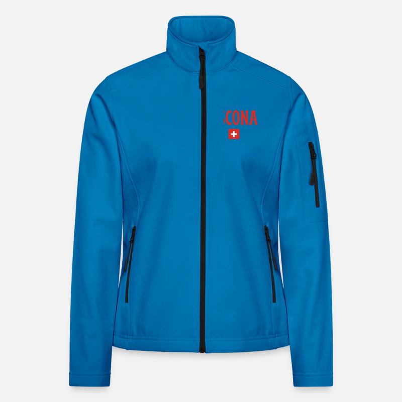 Ascona Drapeau suisse Veste en tissu softshell Femme