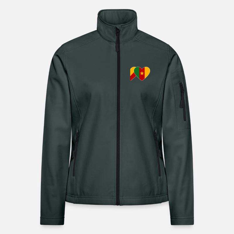 Congo Cameroon Flag Women's Softshell Jacket