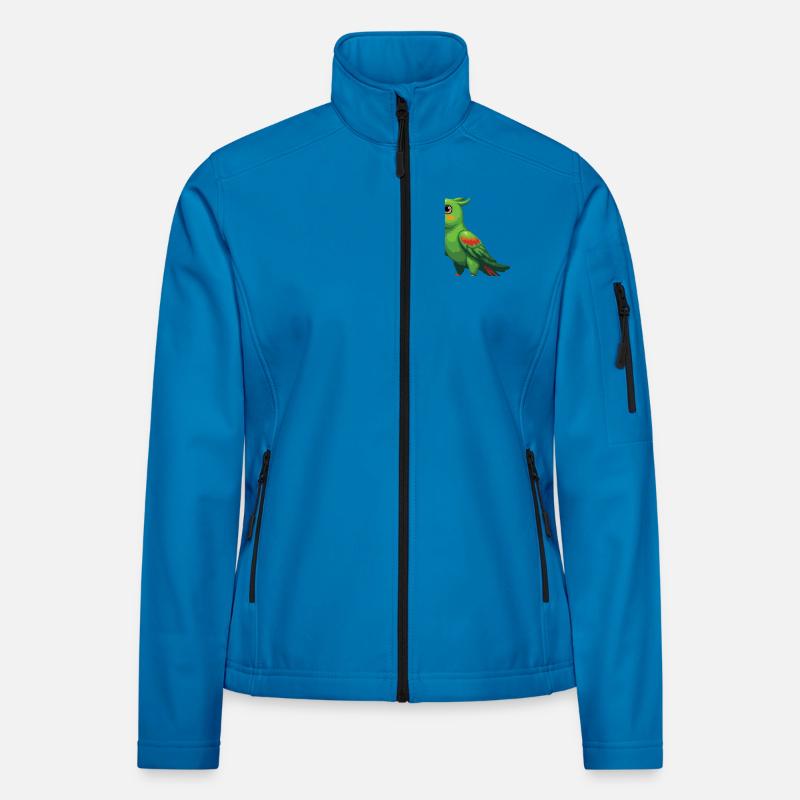 Pixel Parrot – Style rétro 8 bits Veste en tissu softshell Femme