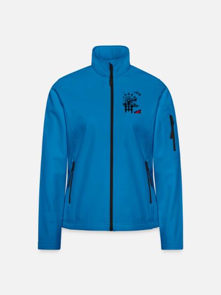 3_Posts - Frauen Softshelljacke - Lichtblau - Vorne