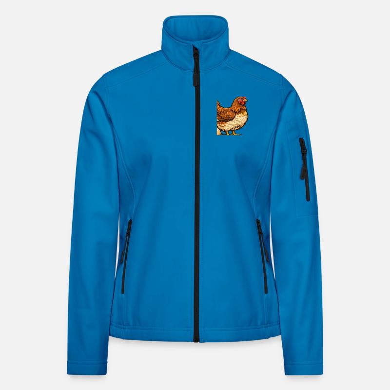 Chicken with Egg – Fun Design for Chicken Keepers Women's Softshell Jacket