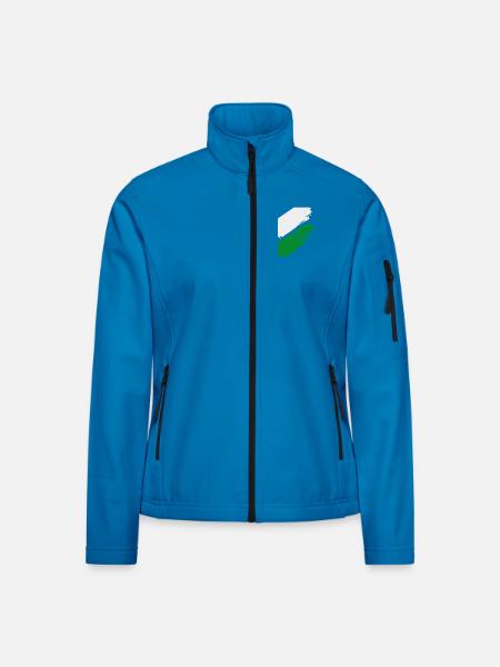 Steiermark Flagge - Frauen Softshelljacke - Lichtblau - Vorne
