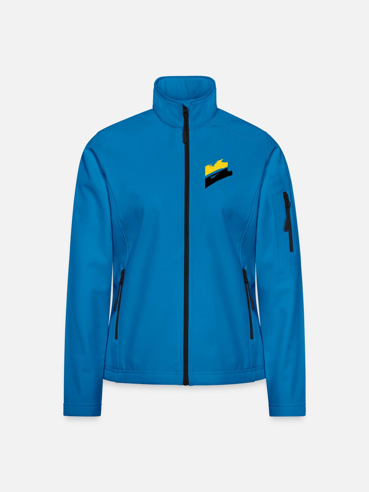Sachsen-Anhalt Flagge - Frauen Softshelljacke - Lichtblau - Vorne