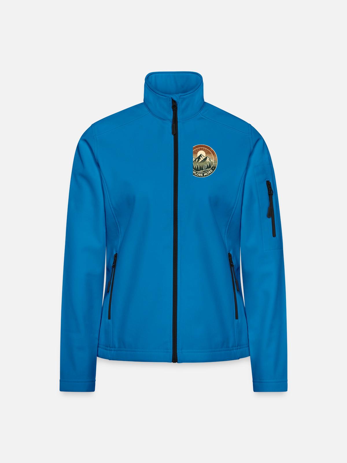 Explore More - Frauen Softshelljacke - Lichtblau - Vorne