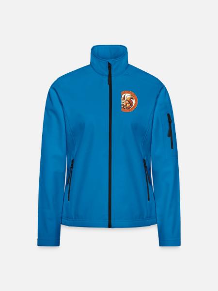 Just Here for the Nuts! - Frauen Softshelljacke - Lichtblau