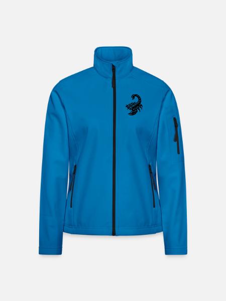 Skorpion-Konturlinien-Kunst - Frauen Softshelljacke - Lichtblau