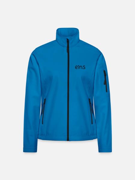 deins – mit Herz - Frauen Softshelljacke - Lichtblau