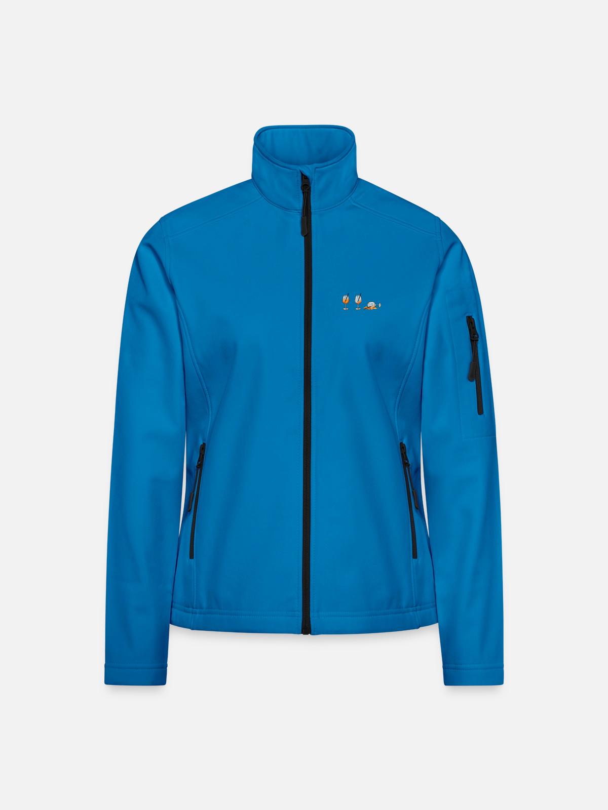 Cocktail Alkohol Pegelstand - Frauen Softshelljacke - Lichtblau - Vorne