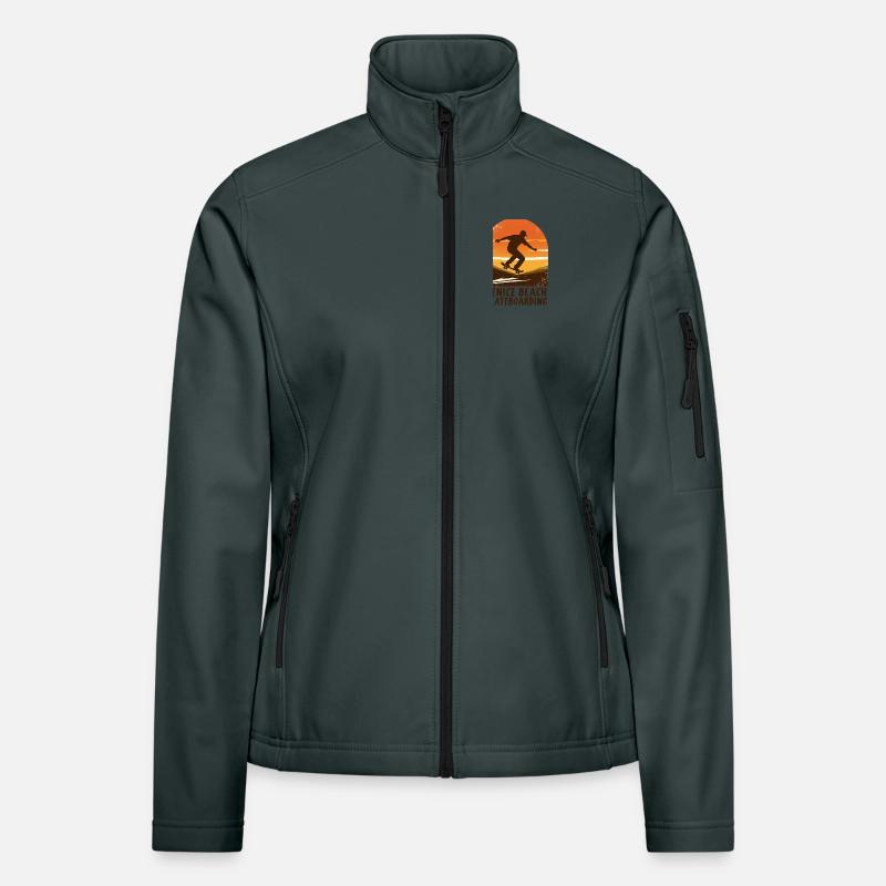 Skateboard au coucher du soleil à Venice Beach Veste en tissu softshell Femme