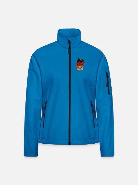 Deutschland - Chip - Frauen Softshelljacke - Lichtblau - Vorne