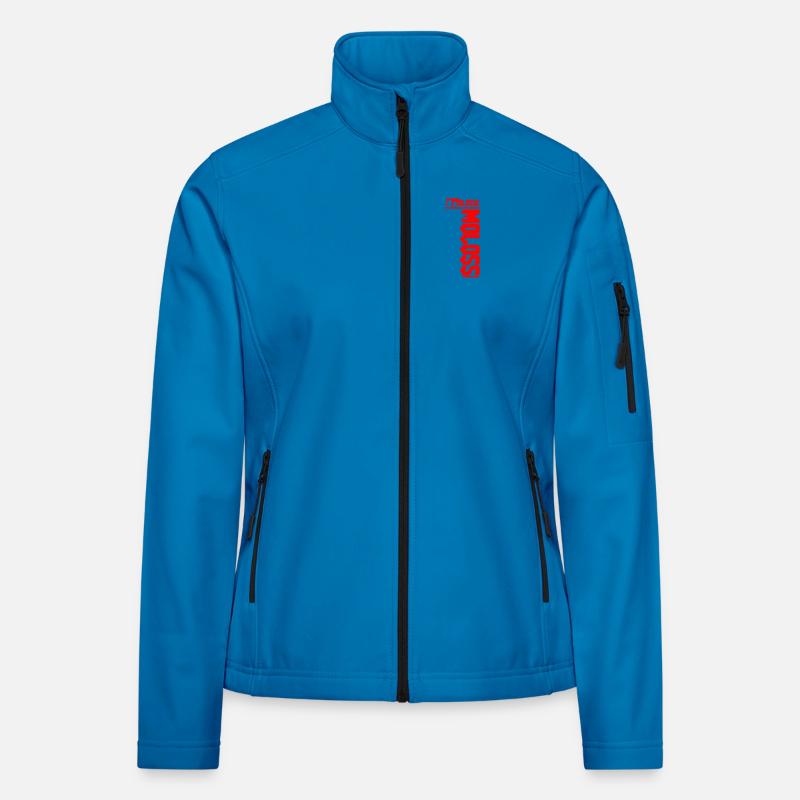 Red Staff in Vertical Silhouette Women's Softshell Jacket