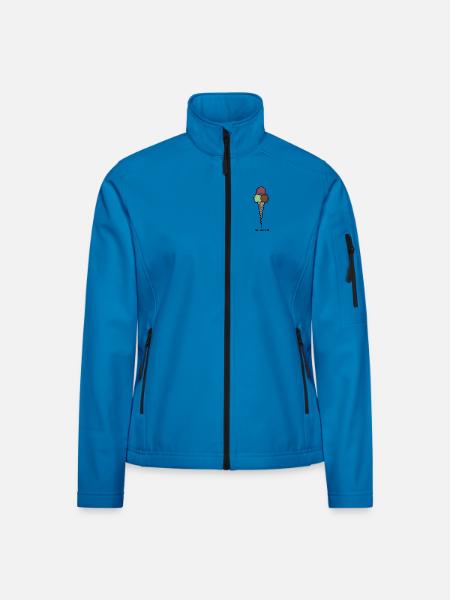 Ganz dünnes Eis - Frauen Softshelljacke - Lichtblau