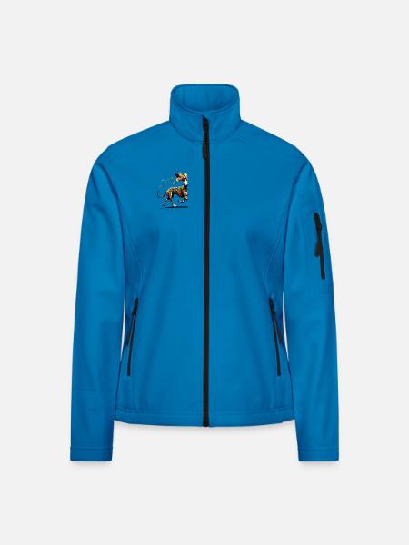 Blütenpodenco - Frauen Softshelljacke - Lichtblau