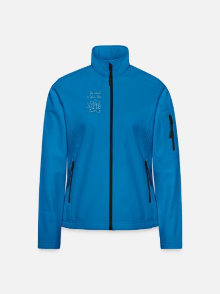 Be Kind to Your Mind – Self-Care Design - Frauen Softshelljacke - Lichtblau