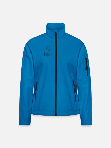 Dinosaurier Teebeutel Design - Frauen Softshelljacke - Lichtblau
