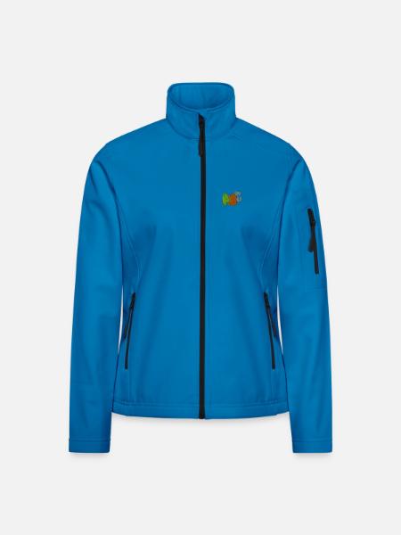 ABC - Veste en tissu softshell Femme - bleu clair - Devant