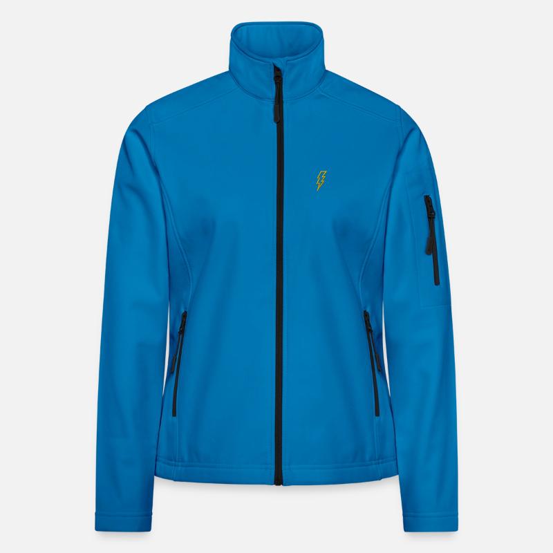 Éclair brodé Veste en tissu softshell Femme
