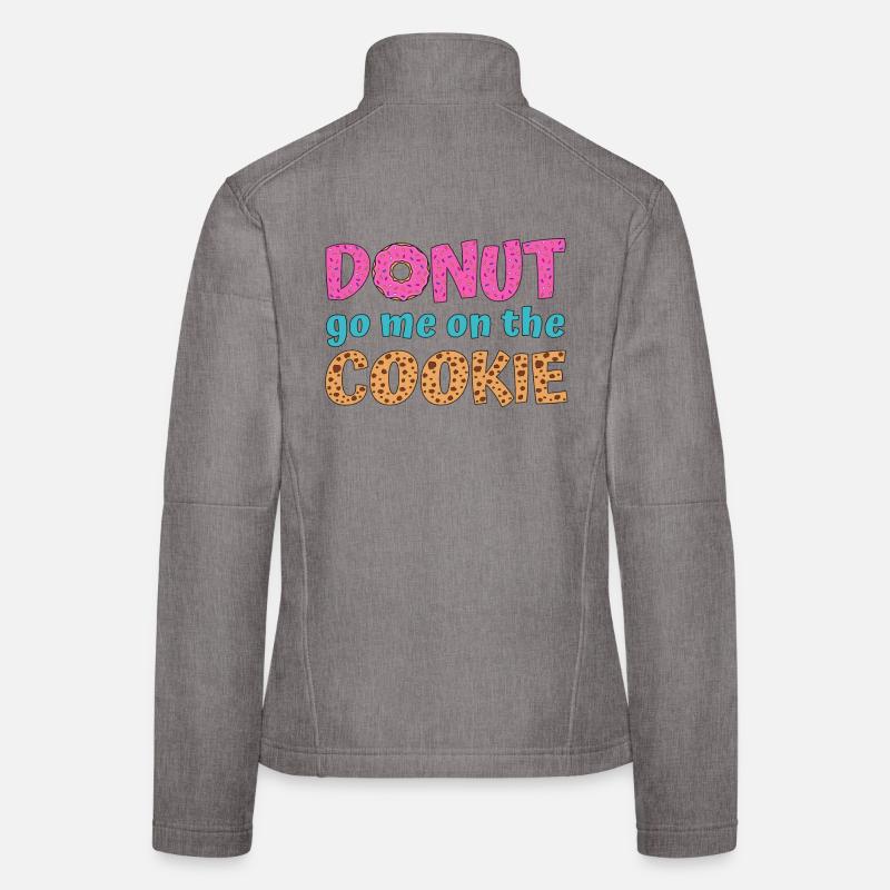 Donut go me on the cookie - Frauen Softshelljacke - Grau meliert