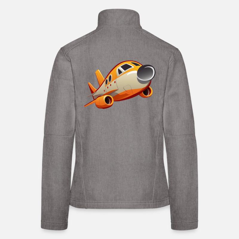 Comic Flugzeug Frauen Softshelljacke