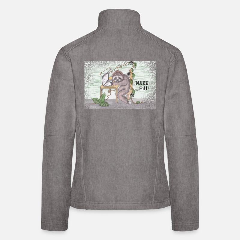Fill at WORK - Frauen Softshelljacke - Grau meliert
