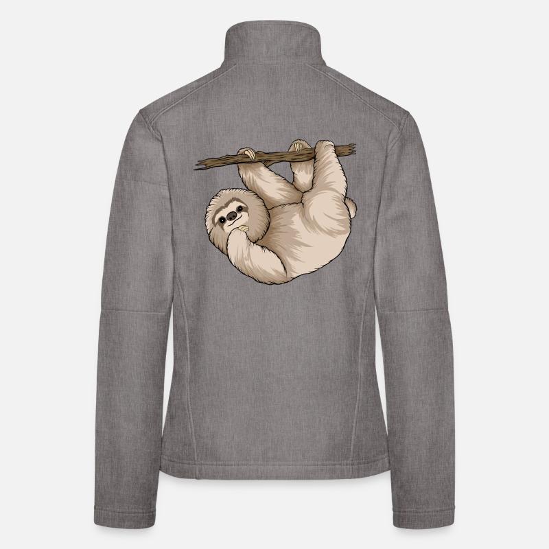 Charming Sloth Hugging Branch  Women's Softshell Jacket