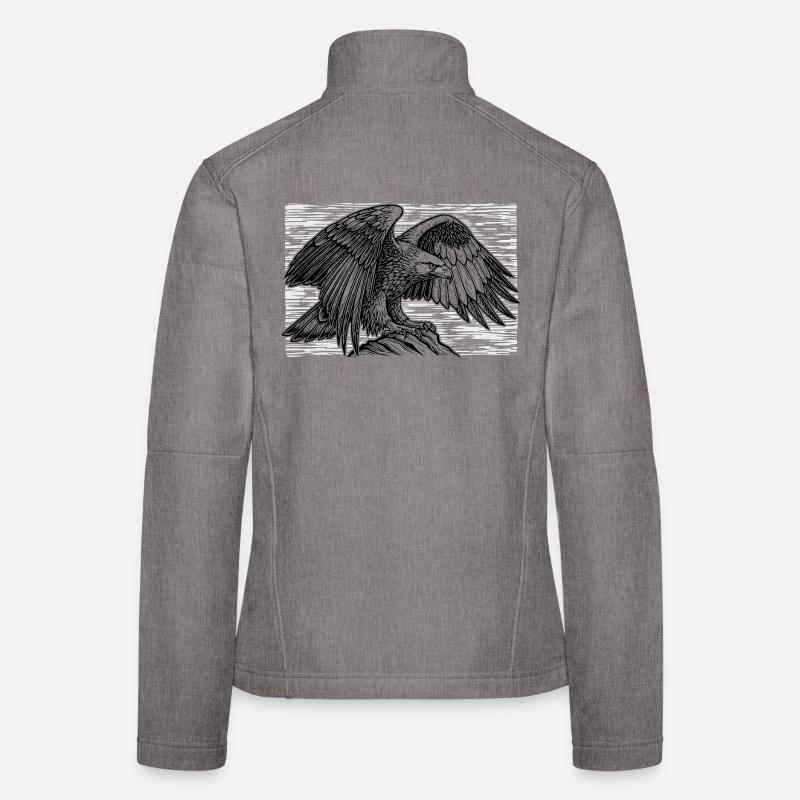 Aigle royal doux | Mignon cadeau à motif d’aigle Veste en tissu softshell Femme