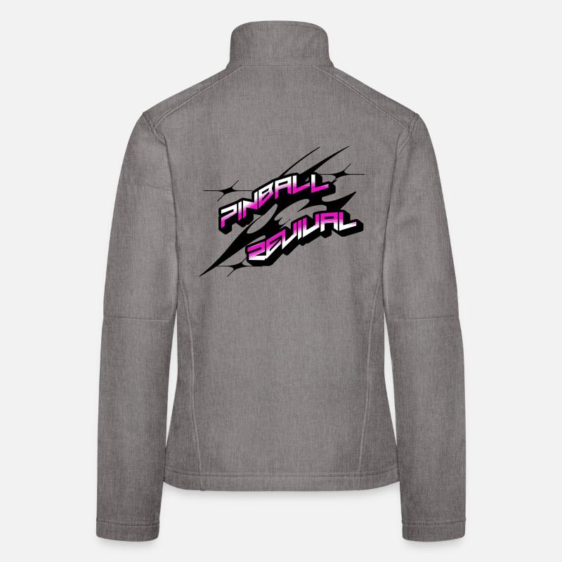 Renaissance du flipper Neon Rétro Veste en tissu softshell Femme