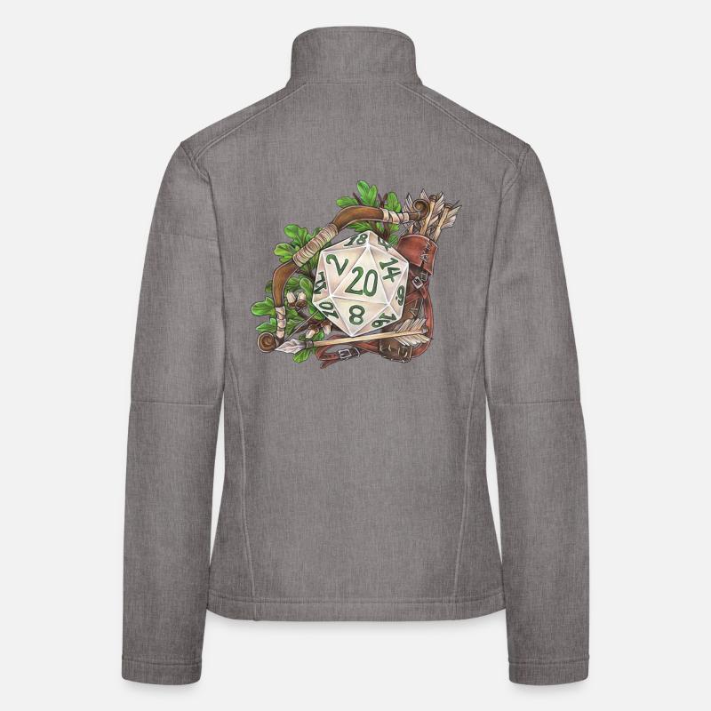 Rollenspiel Tabletop D20 Würfel Geschenk Ranger - Frauen Softshelljacke - Grau meliert