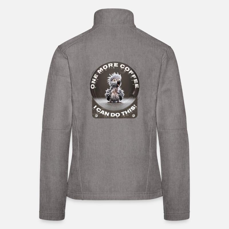 Noch ein Kaffee, ich schaffe das! - Frauen Softshelljacke - Grau meliert
