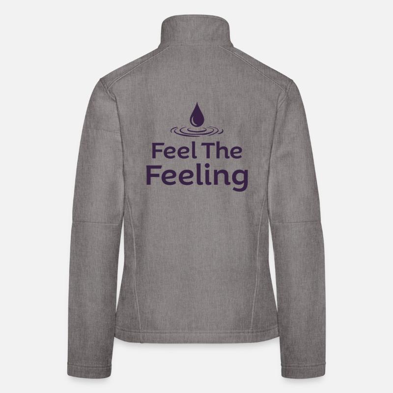 Feel the Feeling Achtsamkeit Wassertropfen Frauen Softshelljacke