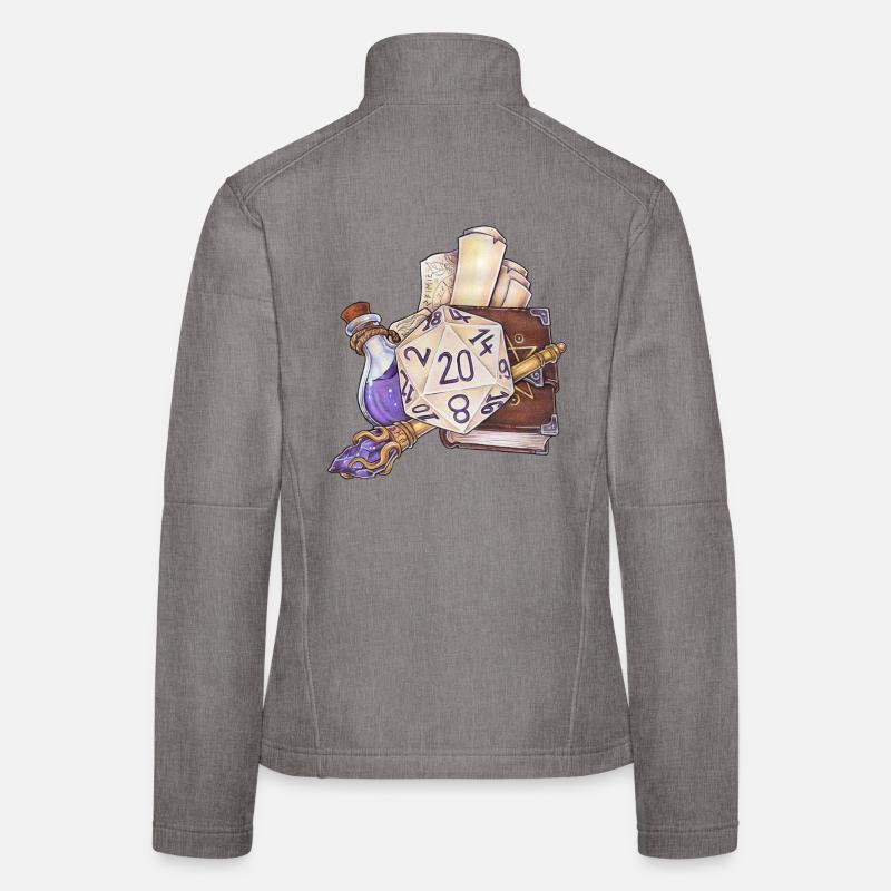 Rollenspiel Tabletop D20 Würfel Geschenk Zauberer  Frauen Softshelljacke