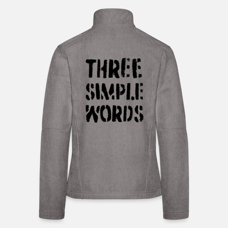 Trois mots simples Veste en tissu softshell Femme