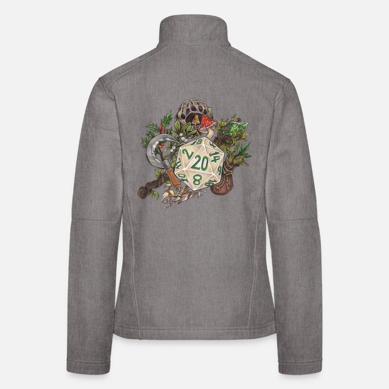 Rollenspiel Tabletop D20 Würfel Geschenk Druide Frauen Softshelljacke